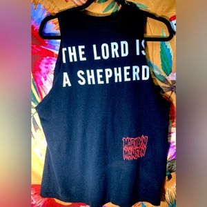 RARE Vintage Distressed Marilyn Manson Beware Of God The Lord Is A Shepard Tee L
